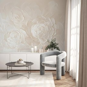 Fototapet - Flori Elegante Bej (147x102 cm)