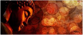 Tablou - Buddha în nuanțe roșii (120x50 cm)