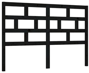 Tablie de pat, negru, 156x4x100 cm, lemn masiv de pin Negru, 156 x 4 x 100 cm, 1