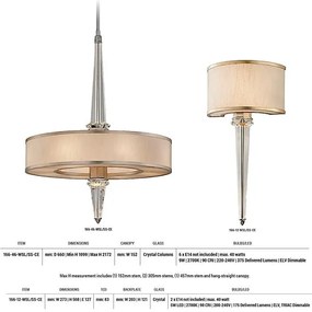Candelabru LUX design elegant HARLOW cu 6 surse de lumina