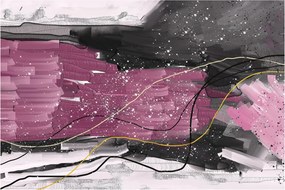 Tablou - Abstracție roz-roșu (90x60 cm)