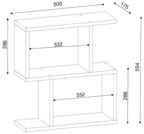 Măsuță laterală KARINUS 55,4x50 cm albă