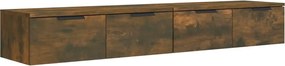 vidaXL Dulapuri perete 2 buc. stejar afumat 68x30x20 cm lemn prelucrat