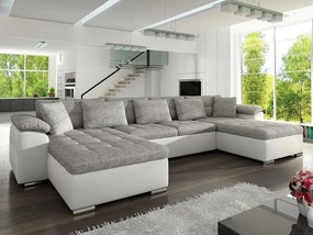 Colțar Miami 105Funcția de dormit, 375x155x76cm, 129 kg, Picioare: Plastic