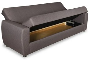 Canapea Extensibila Cu Lada Depozitare Bristoll, Gri, 225 X 88 X 94 Cm