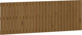 vidaXL Tăblie de pat pentru perete, maro miere, 166x3x60 cm