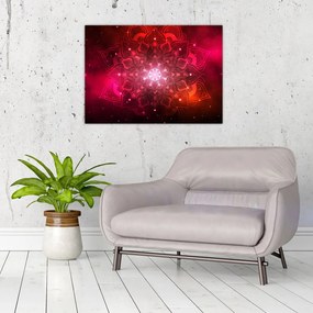 Tablou abstracției roșii (70x50 cm)