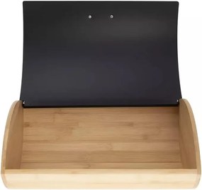 Cutie de paine din bambus CRUSTY negru