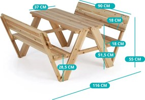 Masă de picnic pentru copii, natur