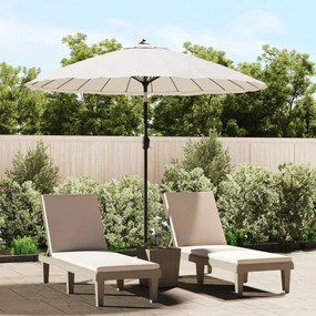 vidaXL Umbrelă de soare de exterior, stâlp aluminiu, nisipiu, 270 cm