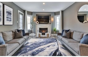 Covor albastru din lână 160x240 cm Albo – Agnella