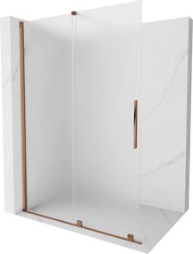 Mexen Velar paravan de duș culisant Walk-in 150 x 200 cm, înghețat 8 mm, aur roz - 871-150-000-33-60