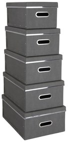 Cutii de depozitare 5 buc. cu capac Joachim – Bigso Box of Sweden