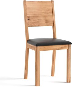 Scaun stejar masiv Gael Șezut Negru L 41 x A 41 x H 90 cm