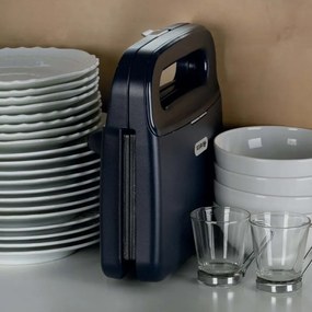 Sandwich toaster Ariete BREAKFAST 1971/00, 750W, Acoperire antiaderenta, Indicator luminos, Gri inchis