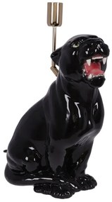 Lampa ceramica Leopard Negru h 45 cm