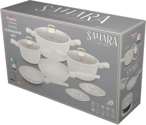 Set oale si tigai cu capace 10 piese Sahara Berlinger Haus BH 8080NN, potrivite si pentru inductie