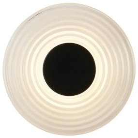 Aplica LED metal negru mat sticla clara Cleo