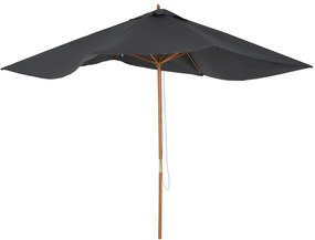 Outsunny Umbrelă de Grădină cu Frânghie și Orificii de Ventilație,  2.95x2x2.55 m, Gri Închis | Aosom Romania