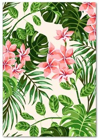 Tablou din Sticlă flori Hawaii