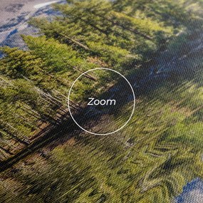 Tablou Canvas, 50x100cm, Dormitor si Living, Peisaje, Lacuri, Green Tree Lake