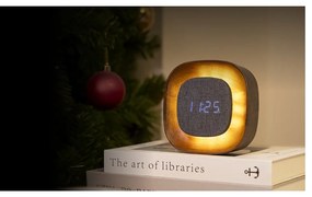 Ceas deșteptător digital Lumos Walnut – Gingko