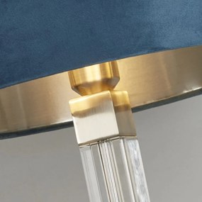 Veioza/Lampa de masa design modern Scarborough, nickel, teal