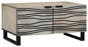 vidaXL Masă de cafea Bej și negru 80 x 50 x 40 cm
