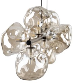 Lustră suspendată pe cablu LAVA 9xG9/8W/230V bronz/bej fumuriu