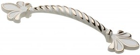 Maner model ROYAL 3, 96 mm, finisaj alb/auriu