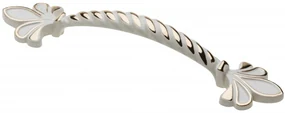 Maner model ROYAL 3, 96 mm, finisaj alb/auriu