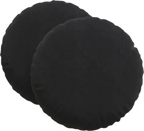 vidaXL Perne de Șezut 2 pcs Negru Ø 80 x 29 cm Catifea
