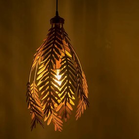 Lampă suspendată vintage cu 2 lumini de aur - Botanica