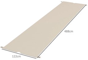 Outsunny Copertină Pergolă Rezervă UV 3x3(m) 4.9x1.2m Ușor de Instalat Kaki | Aosom Romania
