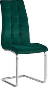 Scaun bucatarie SALOMA NEW, stofa catifelata verde, 42x56,5x105 cm