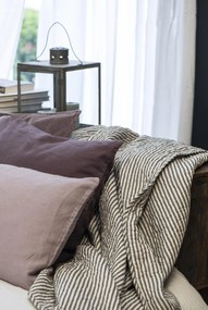 IB Laursen Patura din bumbac Culoare alb-maro, COLOURED STRIPES 180x130 cm
