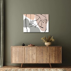 Tablou - Femeie corp linie de artă N⁰2 (70x50 cm)