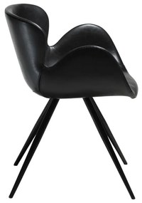 Scaun de sufragerie negru cu cotiere tapițat Gaia – DAN-FORM Denmark