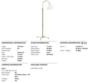 Lampadar, lampa de podea design clasic CURVES NO. 1