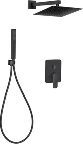 Sistem de dus incastrat Invena Siros negru mat para stick