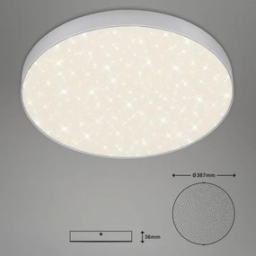 Plafonieră LED Briloner 7075-414 STAR SKY LED/24,5W/230V d. 38 cm argintiu