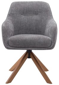 Set de scaune de sufragerie gri 2 buc. tapițat Avola – Unique Furniture