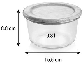 Tescoma Borcan din sticlă ONLINE 0,8 l, rotund