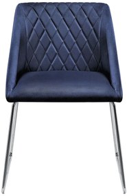Set 2 buc. scaune pentru sufragerie Aricata (albastru marin). 1009954