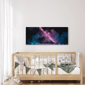 Tablou - Fum roz-albastru (120x50 cm)