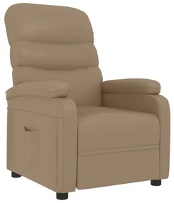 289688 vidaXL Fotoliu rabatabil, cappuccino, piele ecologică