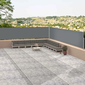 vidaXL Copertină laterală retractabilă, antracit, 117x1200 cm