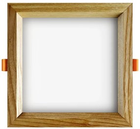 Corp de iluminat LED încastrat SQUARE LED/12W/230V 3000K 17x17 cm lemn masiv frasin APLED