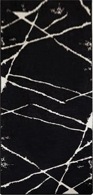 Covor, Broken, 80x200 cm, Alb/Negru