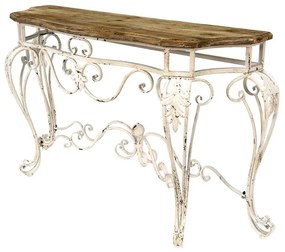 Consola din lemn si metal, aspect vintage, Clemence